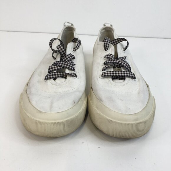 Everlane Tread White Canvas Lace Up Sneakers Size 7.5 - Picture 4 of 11